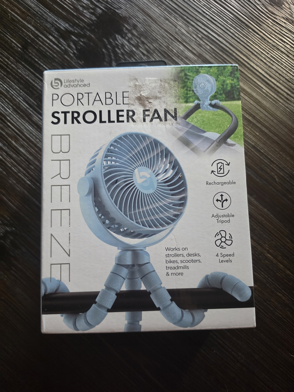 Portable Stroller Fan - Blue